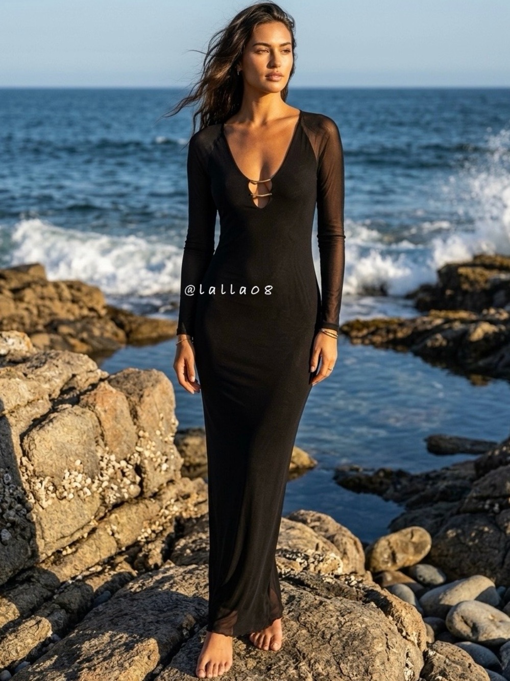 Caroline Constas Black Swim Beach Cover-Up
